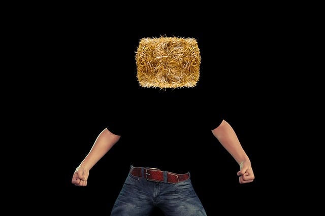 Free man fists straw illustration