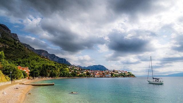Bucht, Segelschiff, Ort, Mediterran