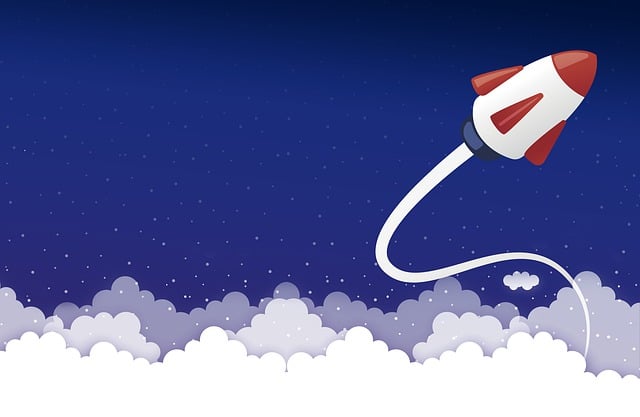 Free rocket cloud heaven illustration