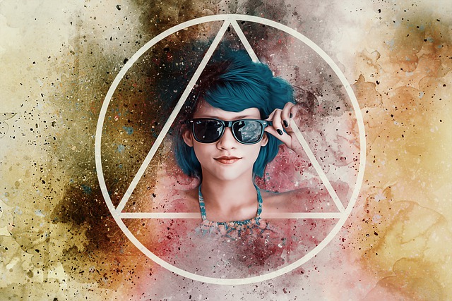 Free sunglasses triangle circle illustration