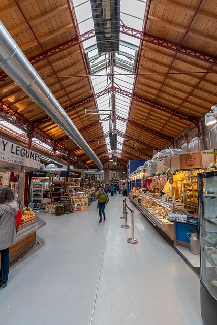 Markhalle, Holz, Handel, Colmar, Gemüse