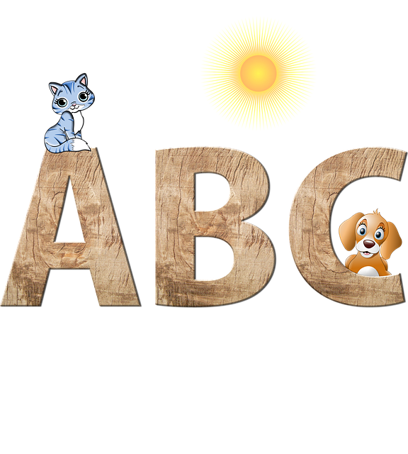 Free animals abc children illustration