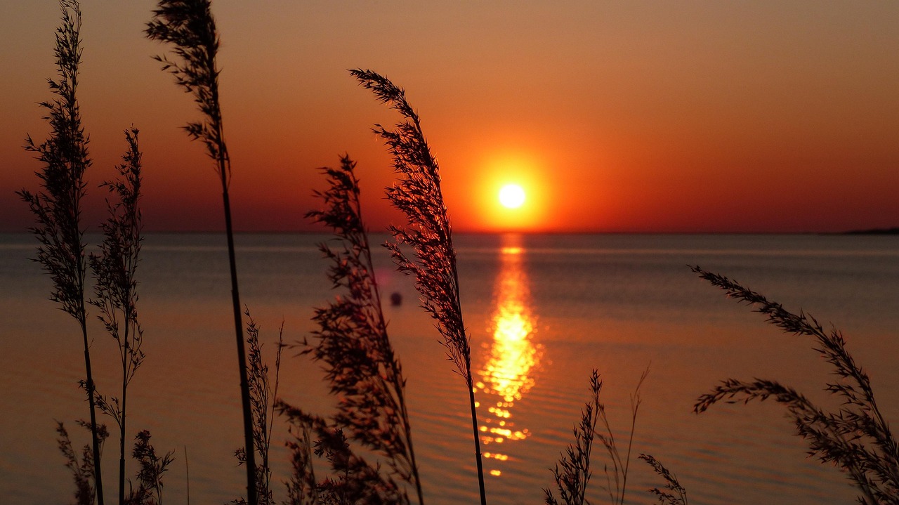 Sonnenuntergang, Ostsee, Meer, Küste