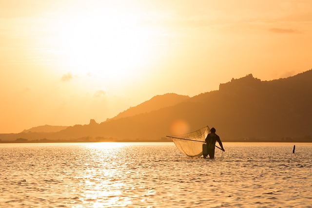 Nascer Do Sol, Pessoas, Praia, Agua