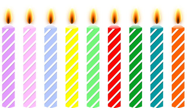 Free candle festival cake vector