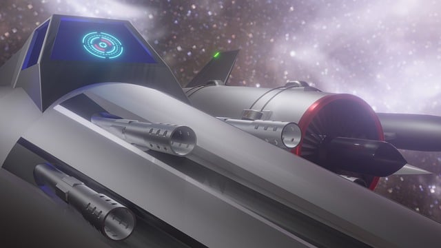 Free vessel universe spatial illustration