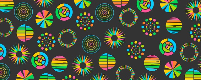 Free non-seamless pattern rounds illustration