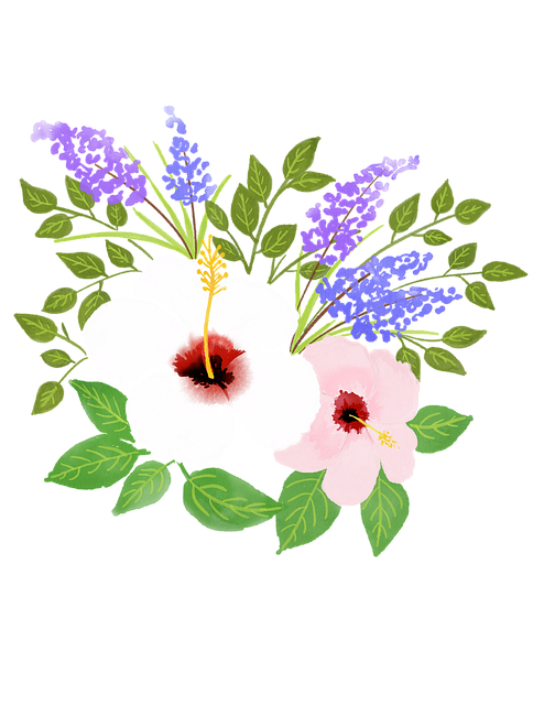 Free spring watercolour flower floral illustration