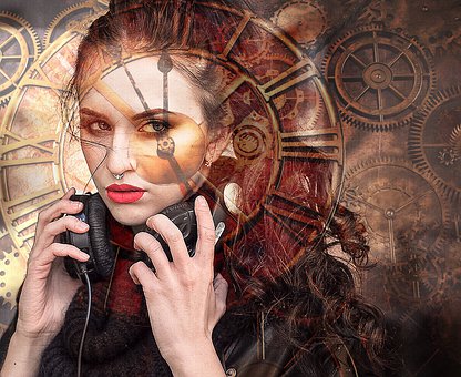 Steampunk, Pige, Kvinde, Chic, Dame