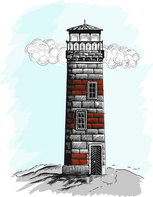 Free lighthouse sea ocean vector