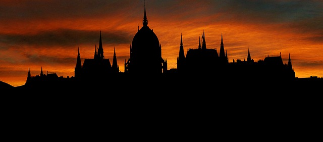Free sunset city budapest illustration