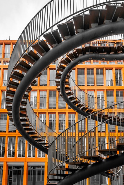 Treppe, Gebäude, Fenster, Architektur