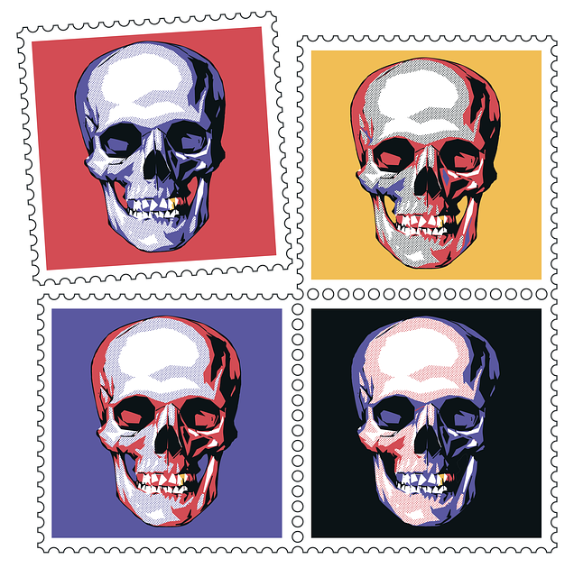 Free scull bones skeleton illustration