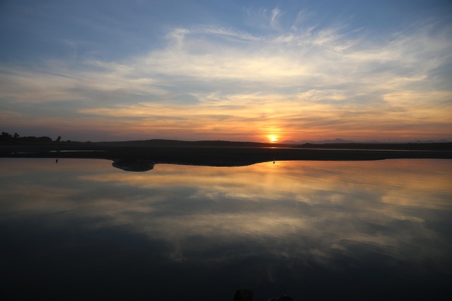Free Reflection Sunset photo and picture