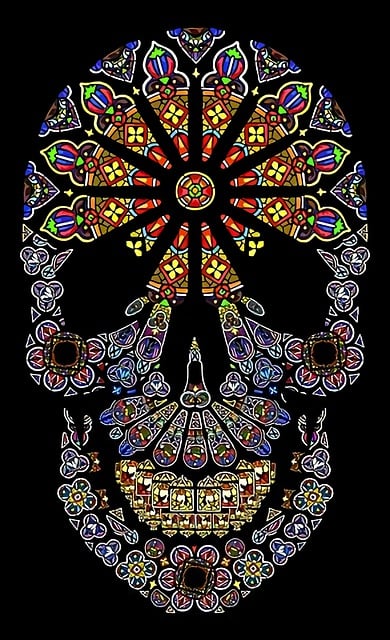 Free day of the dead party celebration illustration