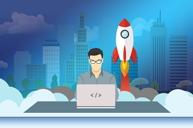 Download free HD stock image of Startup Freelancer Free startup freelancer rocket illustration