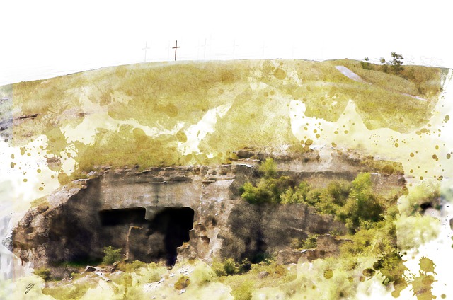 Download free HD stock image of Mountain Sóskút Free mountain sóskút stations of the cross illustration