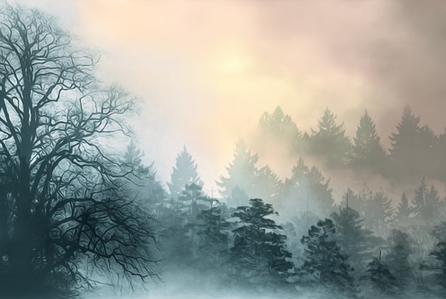Free trees landscape hillside illustration