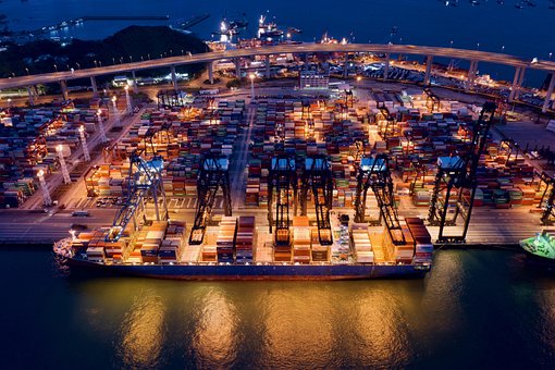Free Container Terminal Container Ship photo and picture