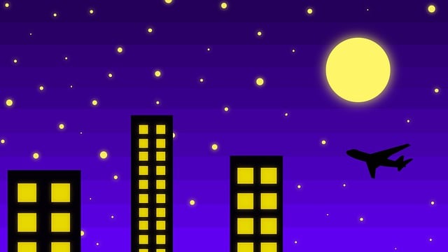 Free night city urban illustration
