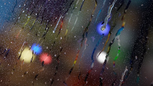 Regnet, Nasse Fenster, Glas