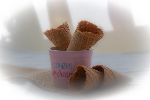 Eis, Tüte, Waffel, Sommer, Speiseeis