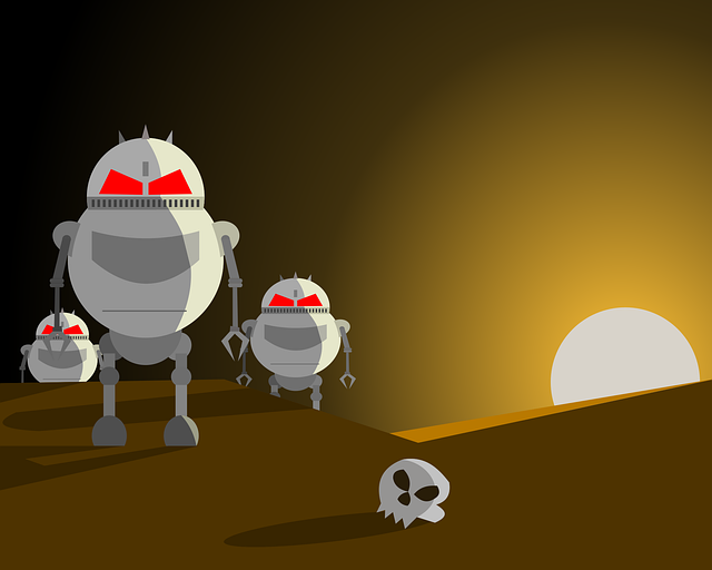 Free artificial intelligence robots cyborg vector