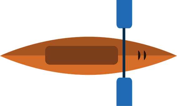 Free Orange Kayak Illustration Of The Summer vector and picture