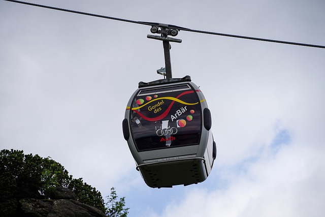 gondola, gondola lift, cable car, arber, bavarian forest, panorama, mountain station, cable car station, hiking skiing, cable railway, shuttle service, aerial cableway, landscape, nature, mountains, transport, chairlift, heaven
