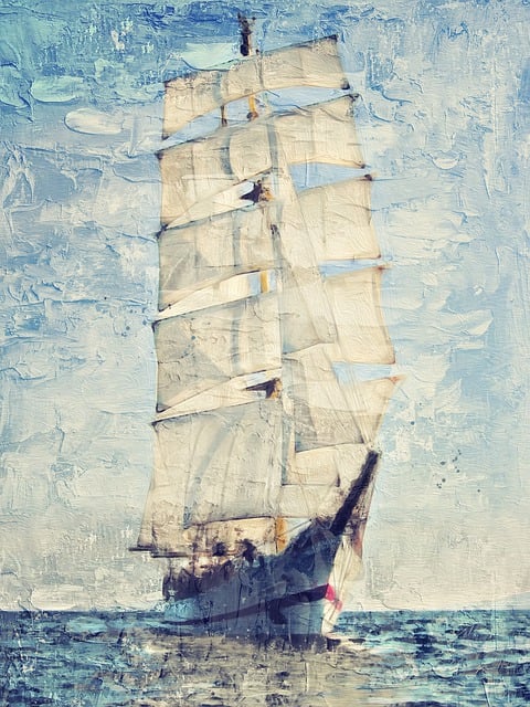 Free schooner tall ship nautical illustration