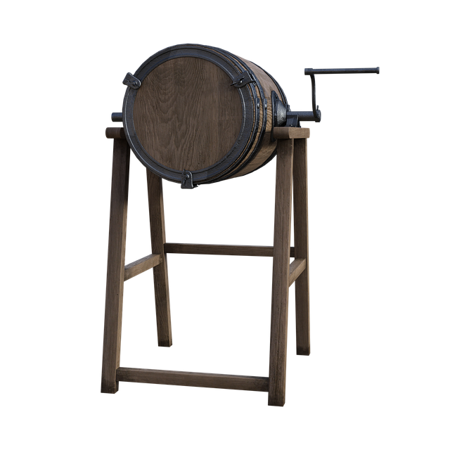 Free whiskey barrel crank illustration