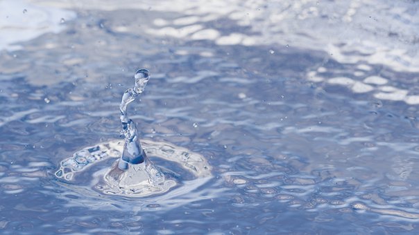 Wassertropfen, Spritzen, Einschlag