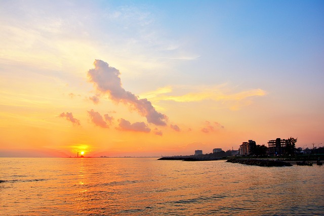 Sea, Nature, Sunset, Ocean, Silhouette