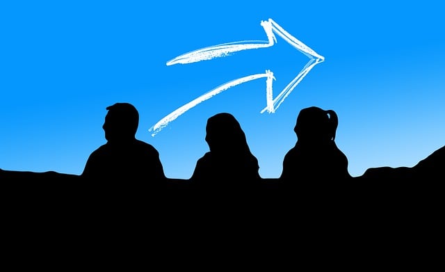 Free arrow signpost people illustration