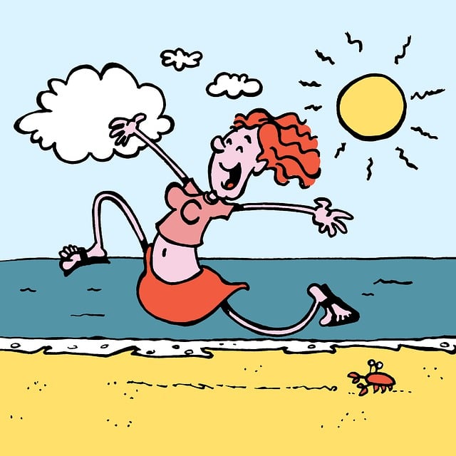 Free summer sea sand illustration