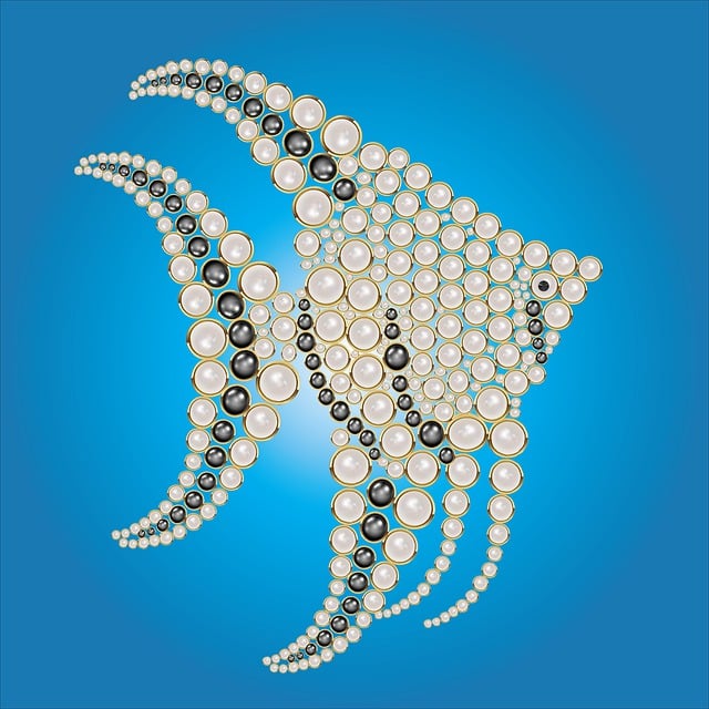 Free pearls fish aquarium illustration