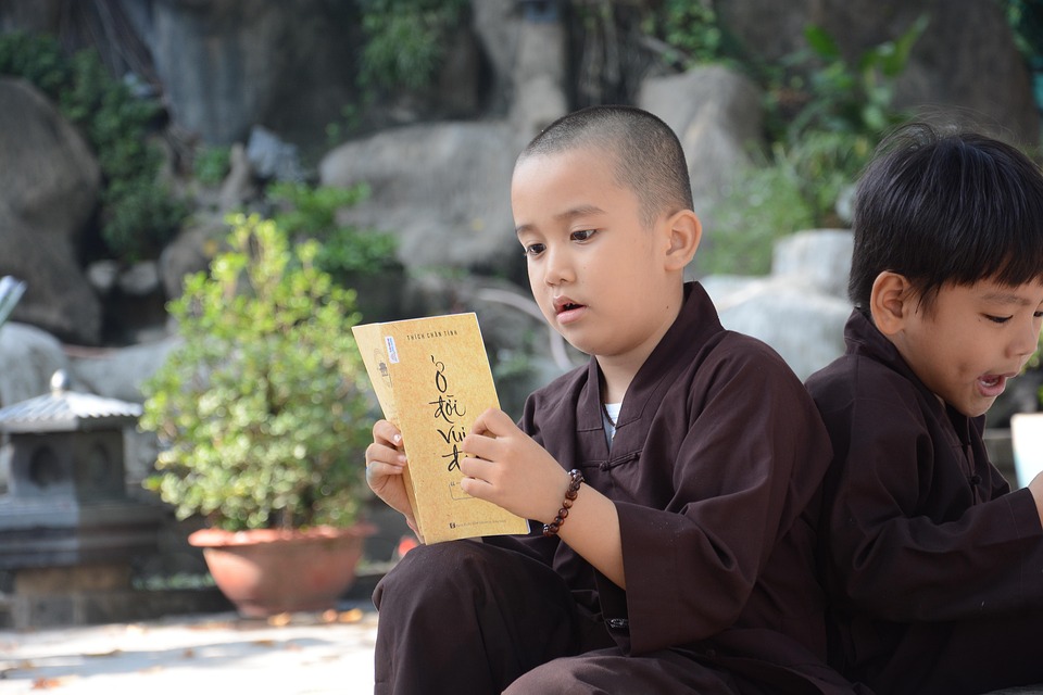 僧, 小僧, 仏, 知識, 読書, 赤ちゃんの感貴八重洲パス, 教訓, 若い, 人, 小さな