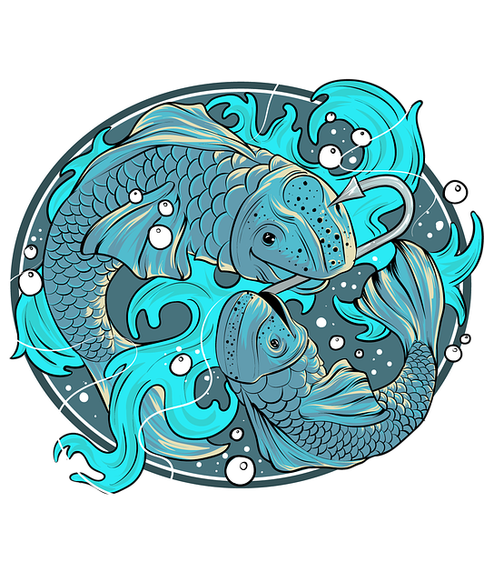 Free fishing fish water illustration