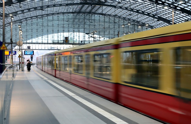 berlin, train, movement, red, passenger, scoreboard, time, runs away