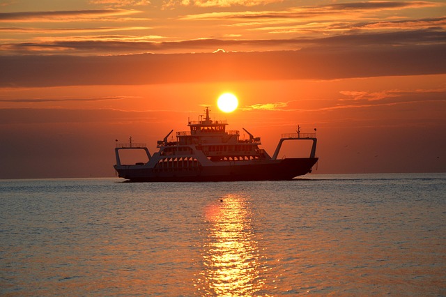 Færge, Stige, Daggry, Sol, Stræde, Kerch