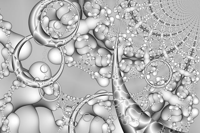 Free tendrils fractal rings illustration