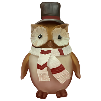 Free Owl Scarf illustration and picture