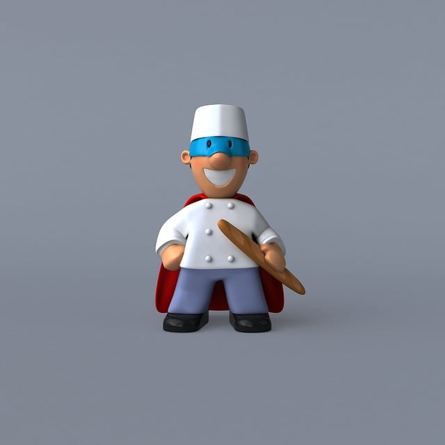 Free baker bread baguette illustration