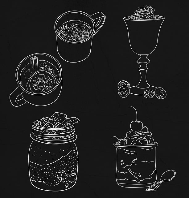 Free fruits cocktail glass illustration