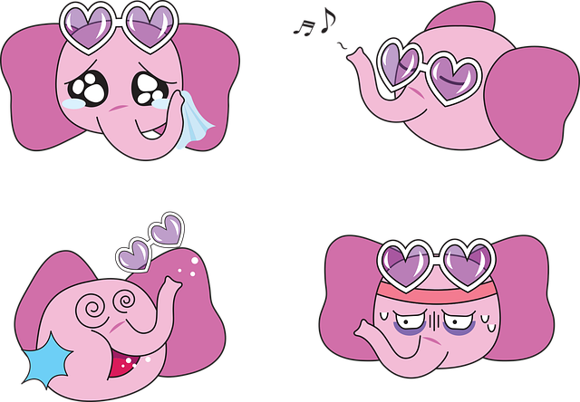 Free elephant manga animal vector