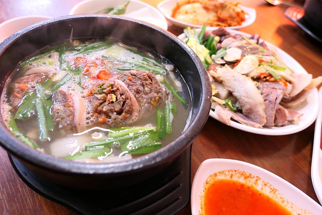 hot soup steam korean food