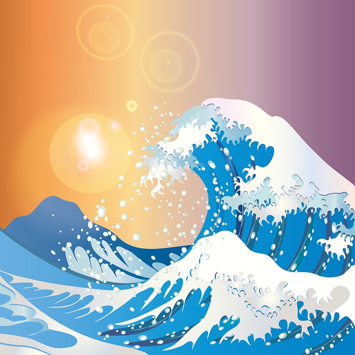 日本波纸海洋背景日本 Pixabay上的免费图片