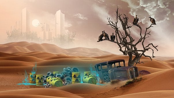 Free Desert Barrels illustration and picture