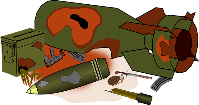 Free explosive bomb war vector