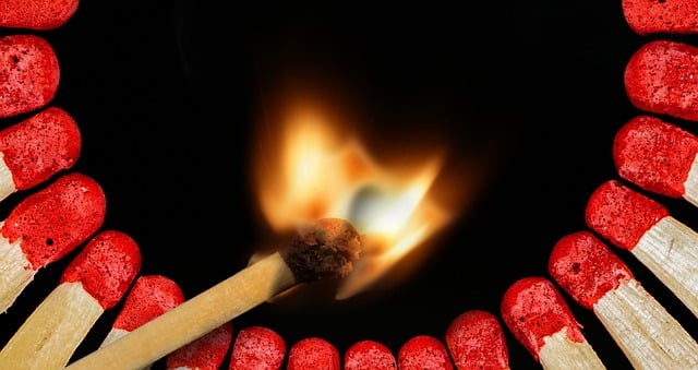 Free match flame lighter illustration